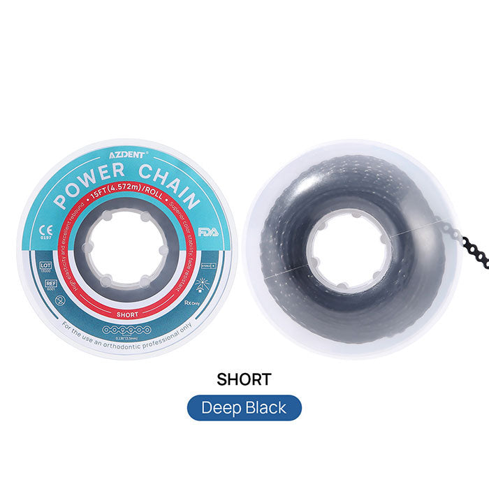 AZDENT Dental Orthodontic Colored Elastic Power Chain 15 Ft/Spool 10 Colors - azdentall.com