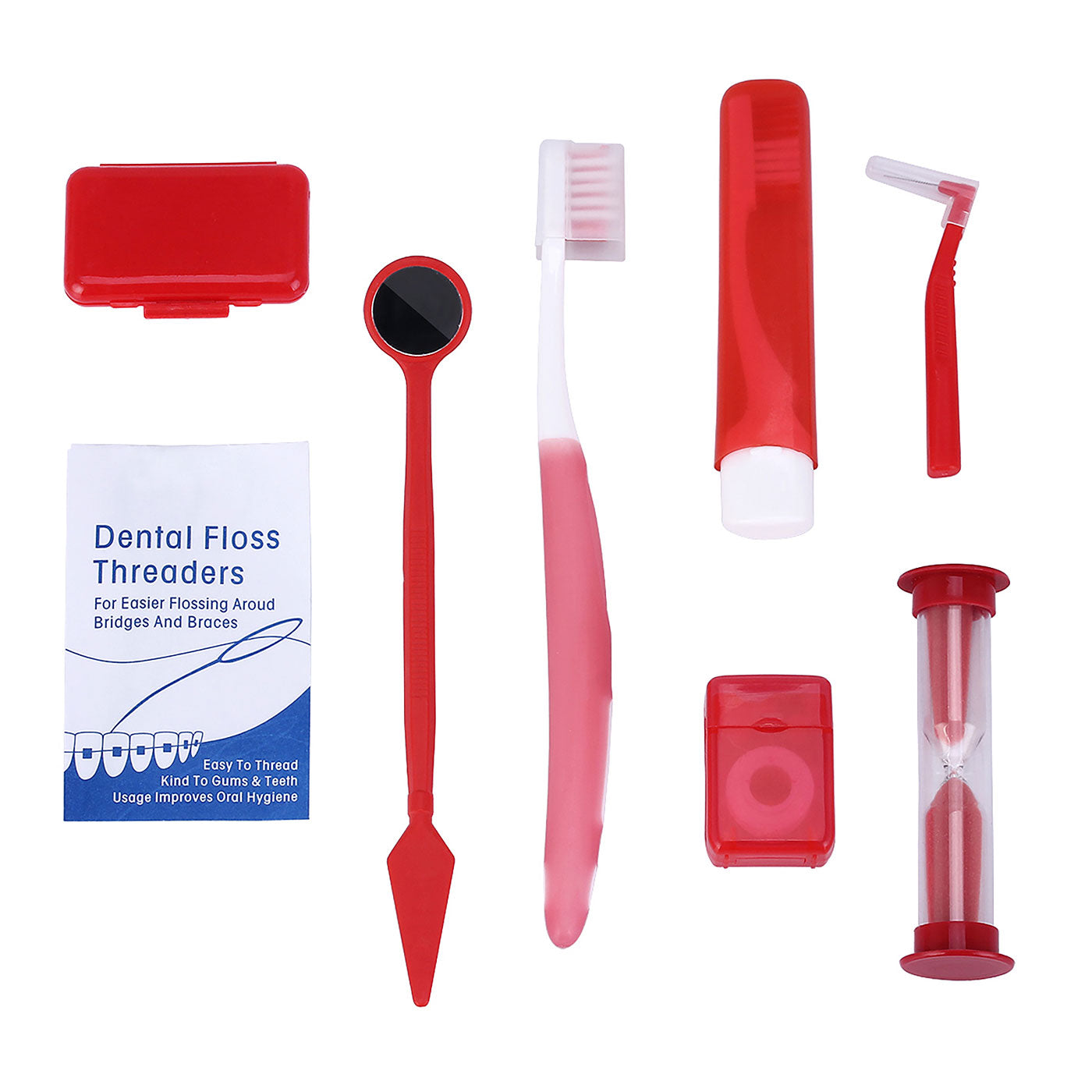 AZDENT Orthodontic Kit Toothbrush Interdental Brush Floss Mirror Wax Traction - azdentall.com