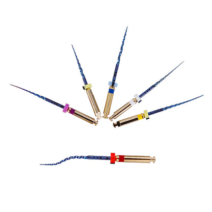 AZDENT Dental NITI Protaper Rotary Engine Files Heat Activated 25mm Assorted SX-F3 6pcs/Pk-azdrntall.com