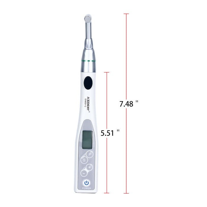 AZDENT Dental Mini Cordless Endo Motor Treatment ENDO-2 With 16:1 Contra Angle 9 Programs With Reciprocation Function-azdentall.com