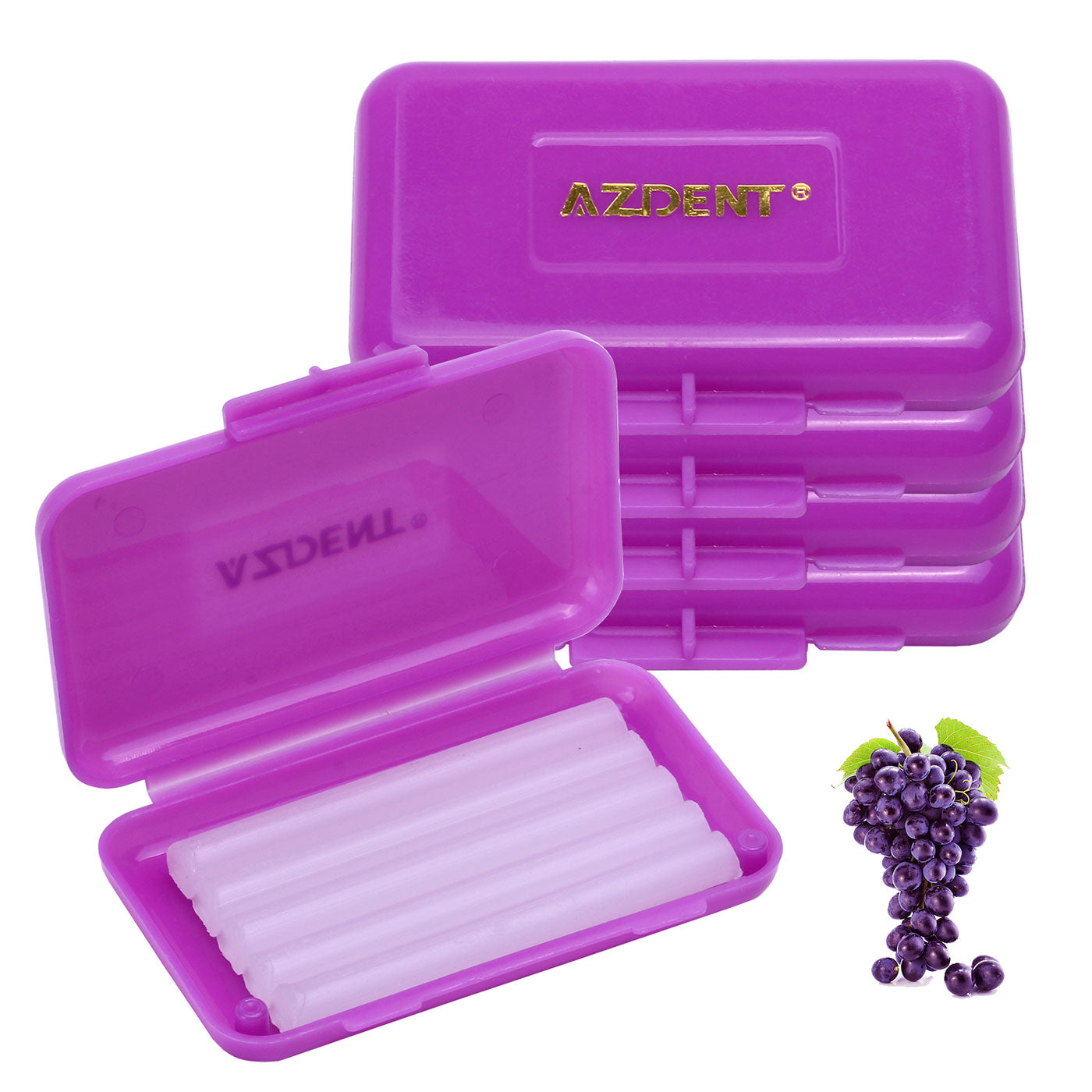 5 Boxes AZDENT Orthodontic Wax Scented Grape 5 Strips/Box. White Wax Strips - azdentall.com