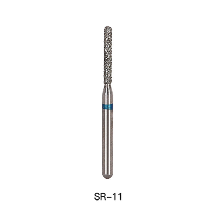 AZDENT Diamond Bur SR 11 Round End Cylinder 5pcs/Pack-azdentall.com