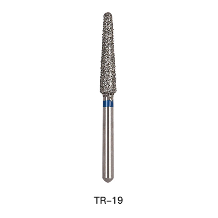 AZDENT Diamond Bur TR 19 Round End Cone 5pcs/Pack-azdentall.com