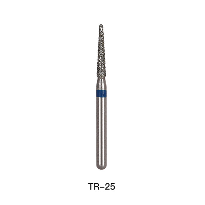 AZDENT Diamond Bur TR Series Full Size Round End Cone 5pcs/Pack