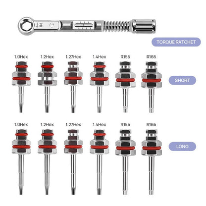 Dental Implant Wrench & Drivers Kit, 10-40Ncm Torque Wrench With 12pcs Drivers - azdentall.com