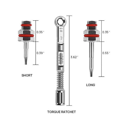 Dental Implant Wrench & Drivers Kit, 10-40Ncm Torque Wrench With 12pcs Drivers - azdentall.com