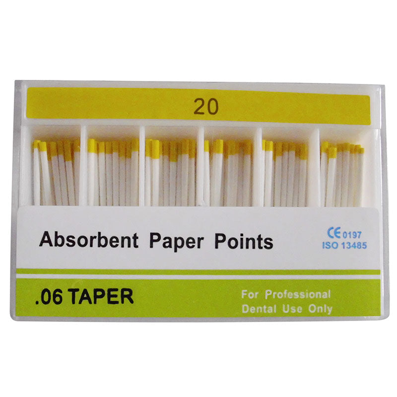 Absorbent Paper Points #15-40 Taper Size 0.06 Color Coded 7 Models 100/Box-azdentall.com