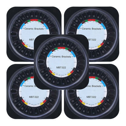 5 Boxes AZDENT Dental Orthodontic Ceramic Brackets Braces MBT .022 Hooks 345 20pcs/Box - azdentall.com