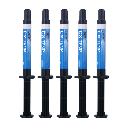 5 Kits Dental Temporary Flow Light Cure Filling Composite Material Resin 2.5g Blue - azdentall.com