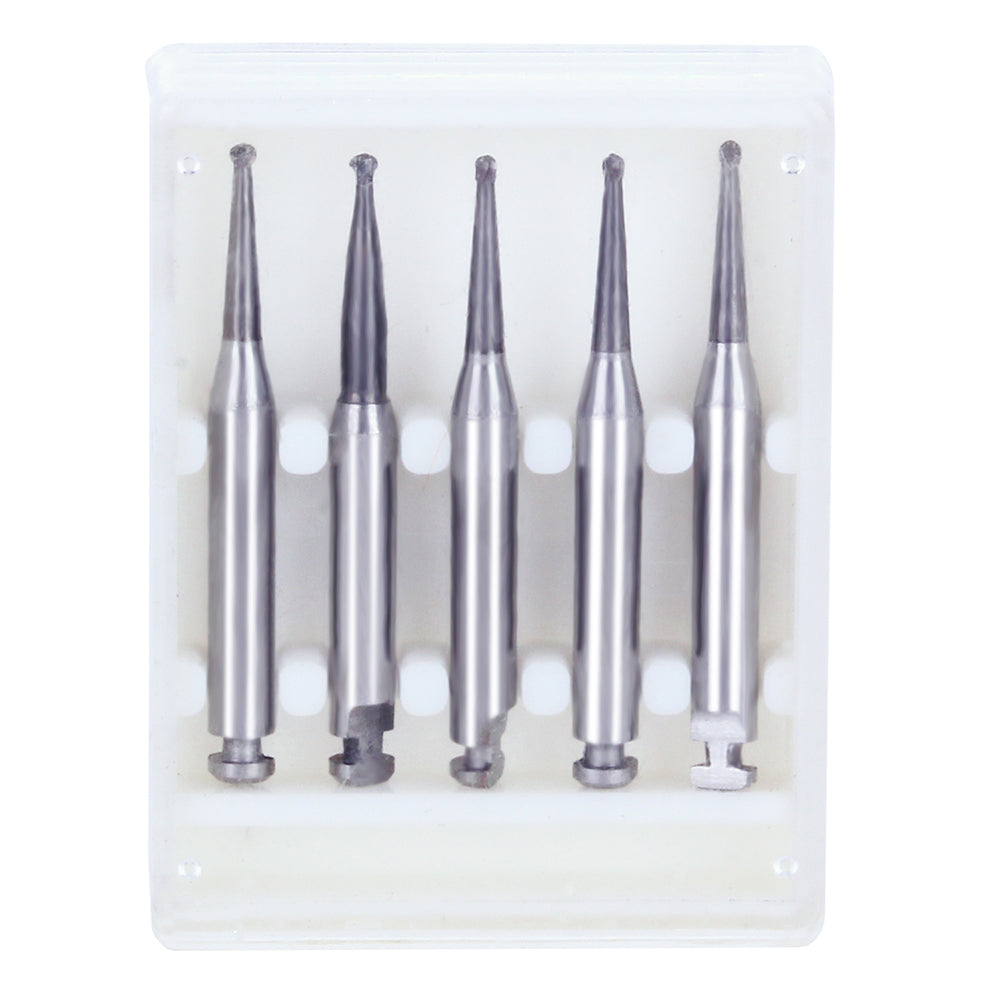 Dental RA #1 Round Carbide Bur for Slow Speed Latch 0.8mm 5pcs/Box-azdentall.com