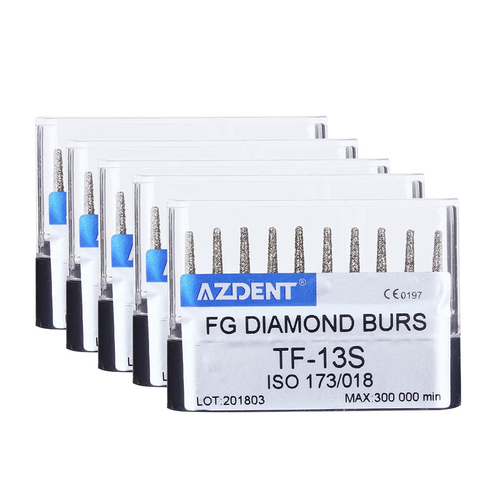 AZDENT FG Diamond Burs TF-13S 10pcs/Box-azdentall.com