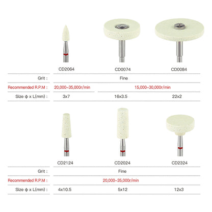 AZDENT Dental Polishing Lab Ceramic Diamond Grinder Yellow-azdentall.com