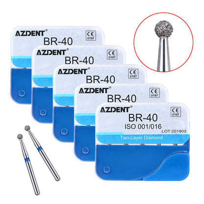 AZDENT Diamond Burs Two Layers 5pcs/Box