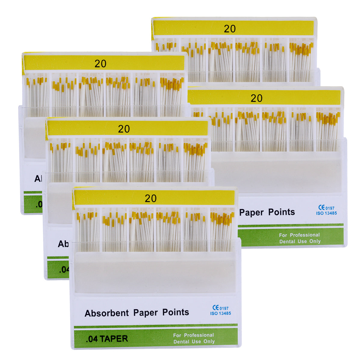 Absorbent Paper Points #15-40 Taper Size 0.04 Color Coded 7 Models 100/Box-azdentall.com