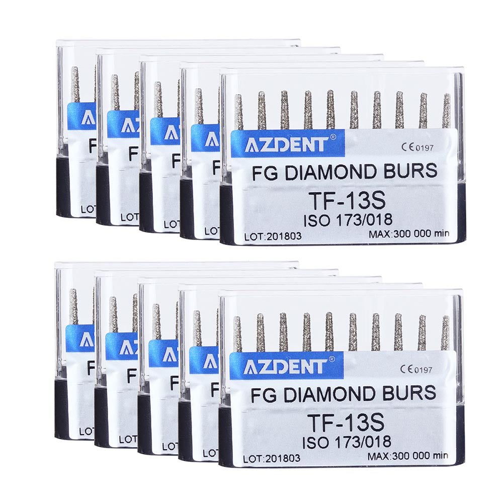 AZDENT FG Diamond Burs TF-13S 10pcs/Box-azdentall.com