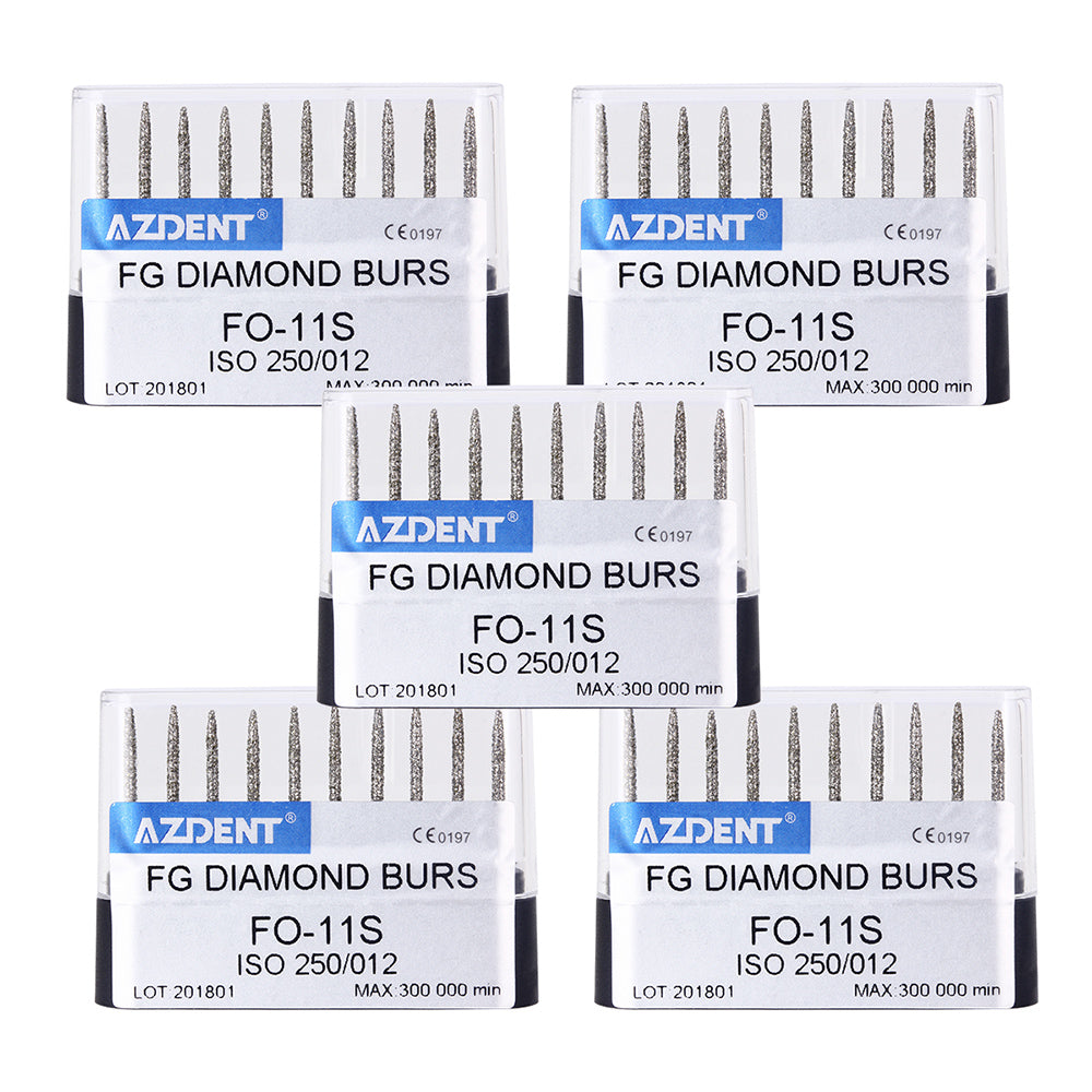 AZDENT FG Diamond Burs FO-11S 10pcs/Box-azdentall.com