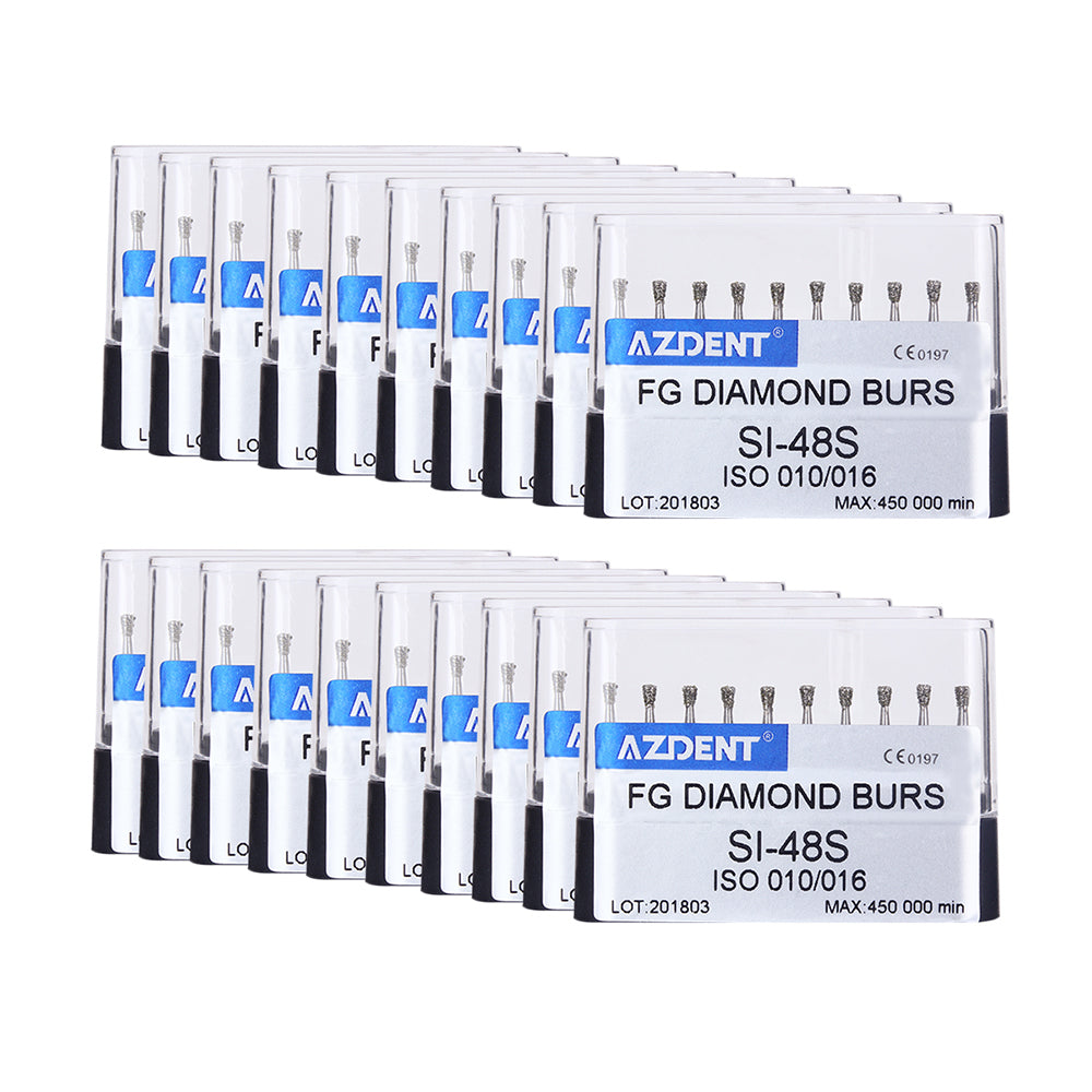 AZDENT FG Diamond Burs SI-48S 10pcs/Box-azdentall.com