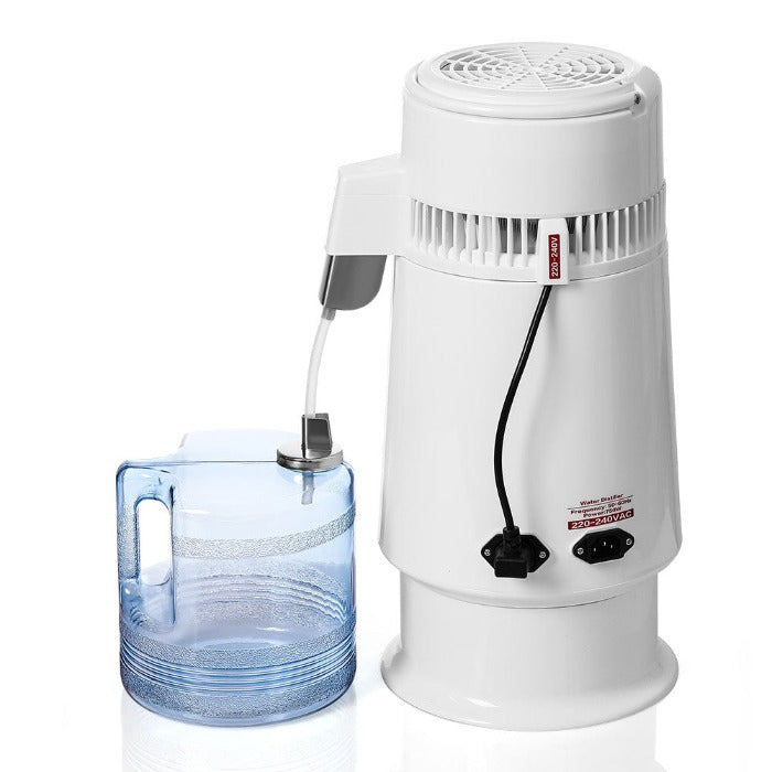 Water Distiller Stainless Steel Plastic Bucket with Temperature Control Knob High Foot 4L