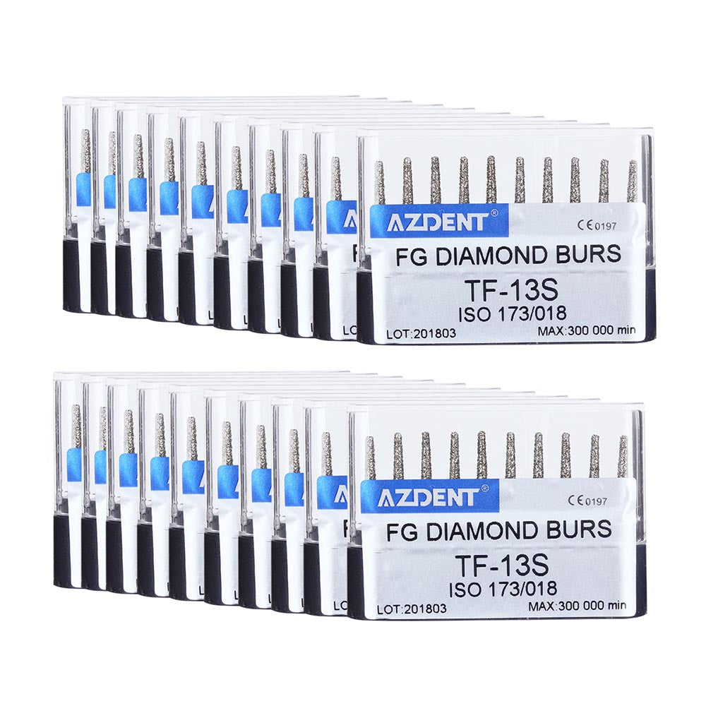 AZDENT FG Diamond Burs TF-13S 10pcs/Box-azdentall.com