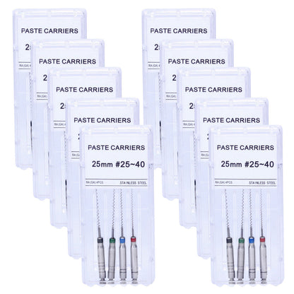 AZDENT Dental Rotary Paste Carriers Stainless Steel 25mm #25-40 4pcs/Box-azdentall.com