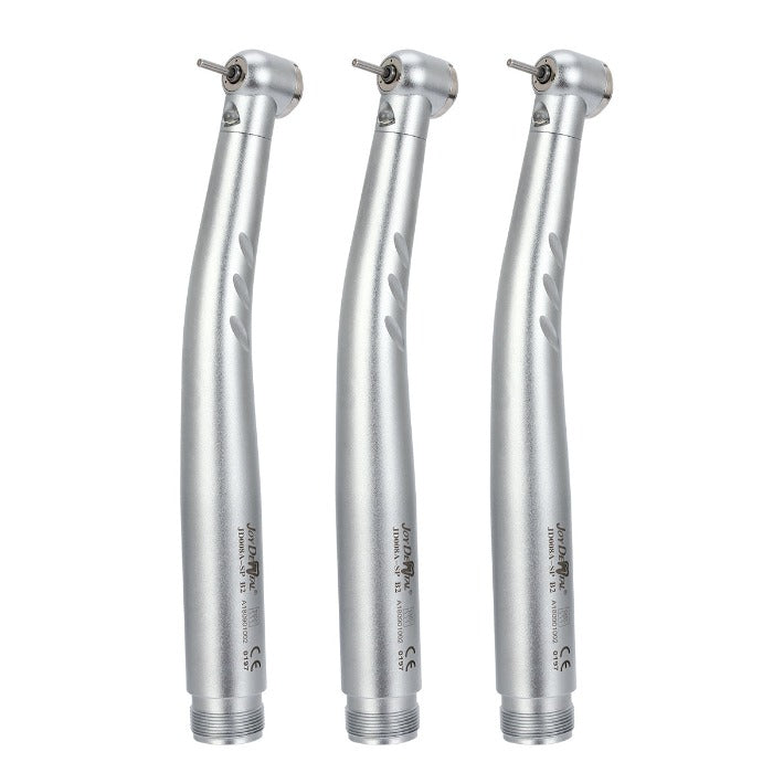 3pcs Dental E-generator Integrated LED High Speed Handpiece Push Button 2/4 Hole Triple Water Spray - azdentall.com