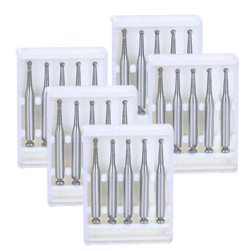 Dental RA #4 Round Carbide Bur for Slow Speed Latch 1.4mm 5pcs/Box-azdentall.com