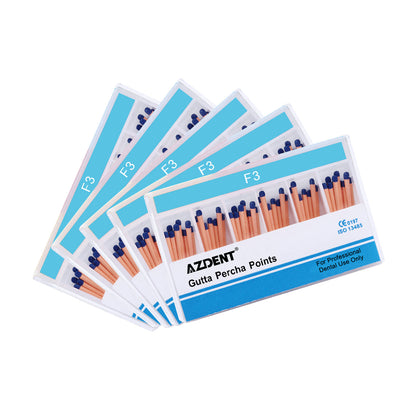 AZDENT Gutta Percha Points F Series Assorted F1, F2, F3 60/Box