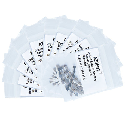 10 Bags AZDENT Dental Lingual Retainer Bonding Splits U#38-47 & L#29-37 With Mark 10pcs/Bag - azdentall.com