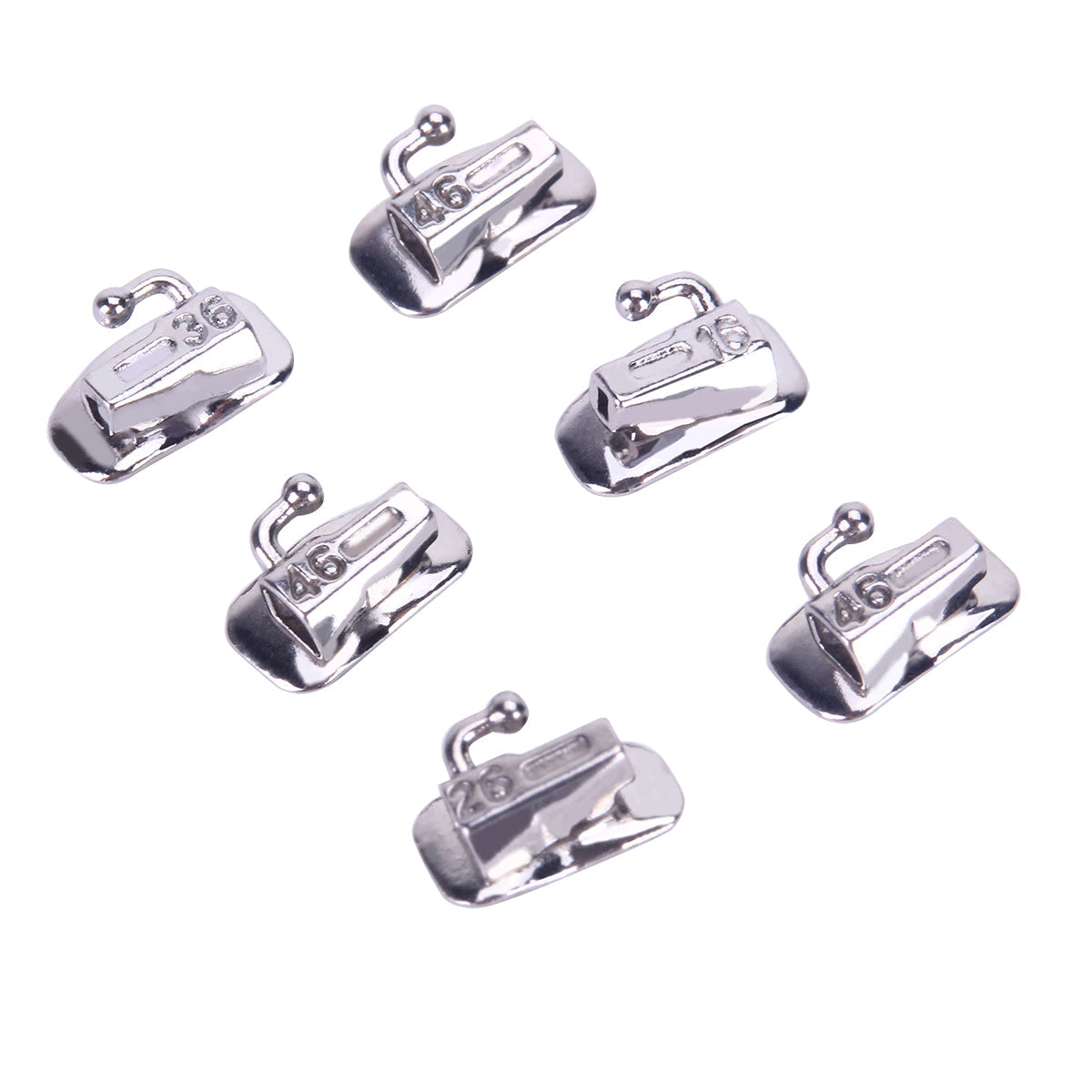 AZDENT Dental Orthodontic Buccal Tube 1st Molar Bondable Split Non-Convertible Roth 0.018 (UR UL LL LR) 50Sets/Box - azdentall.com