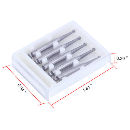 Dental RA #5 Round Carbide Bur for Slow Speed Latch 1.6mm 5pcs/Box-azdentall.com