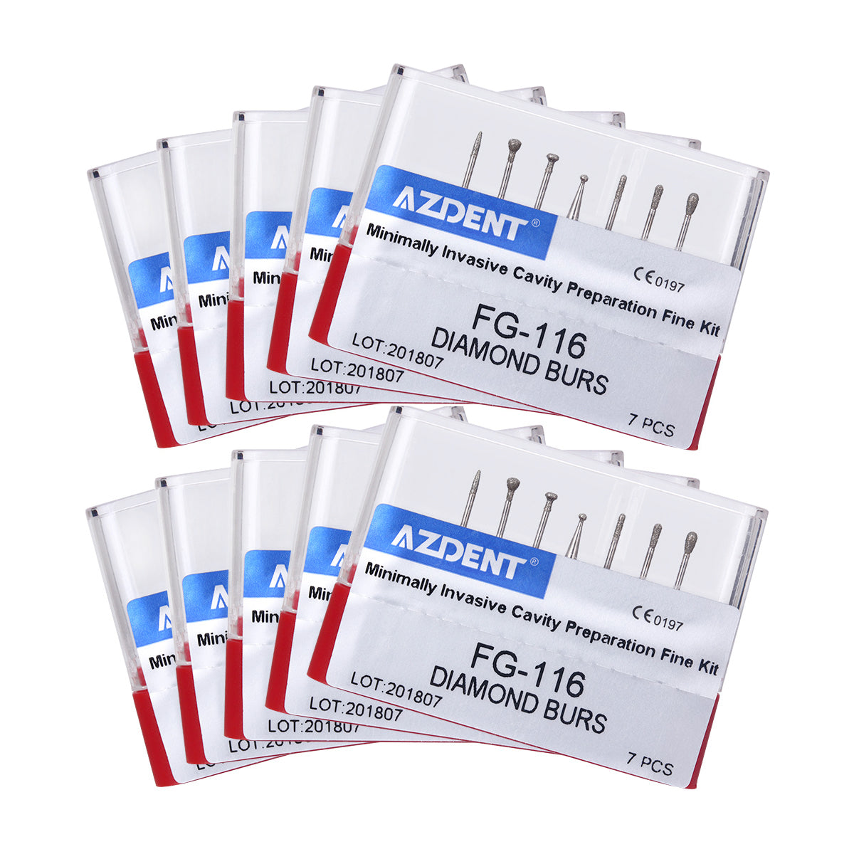 AZDENT Diamond Burs FG-116 Minimally Invasive Cavity Preparation Fine Kit 7pcs/Kit-azdentall.com