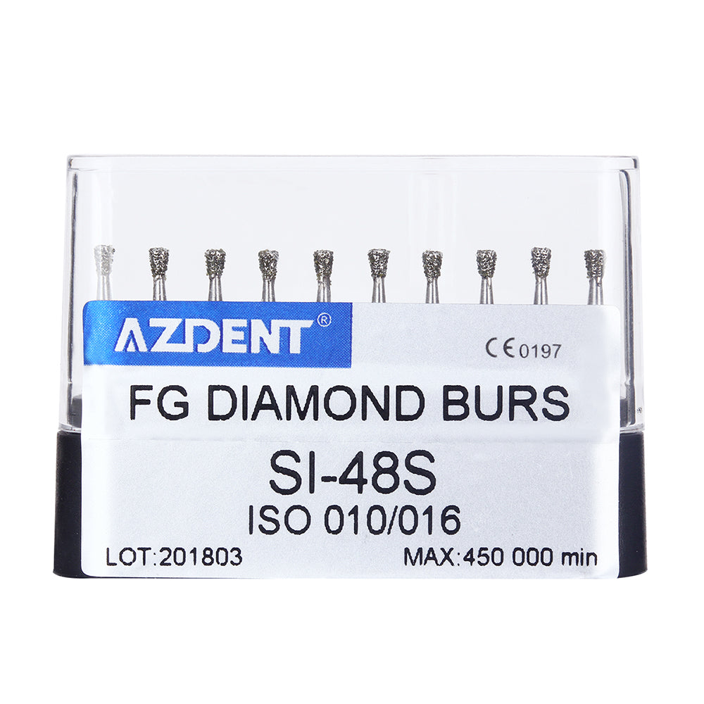 AZDENT FG Diamond Burs SI-48S 10pcs/Box-azdentall.com