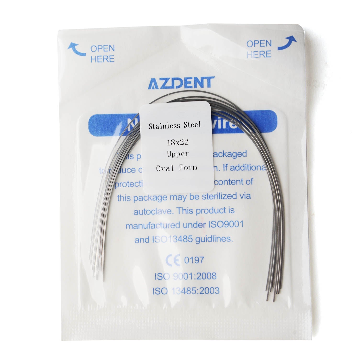 AZDENT Dental Orthodontic AZDENT Archwire Stainless Steel Rectangular Oval  10pcs/Pack-azdentall.com