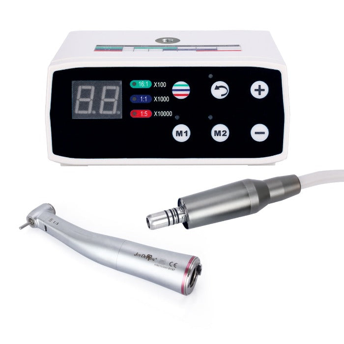 Dental LED Brushless Micro Motor+1:5 LED Increasing Contra Angle Handpiece - azdentall.com