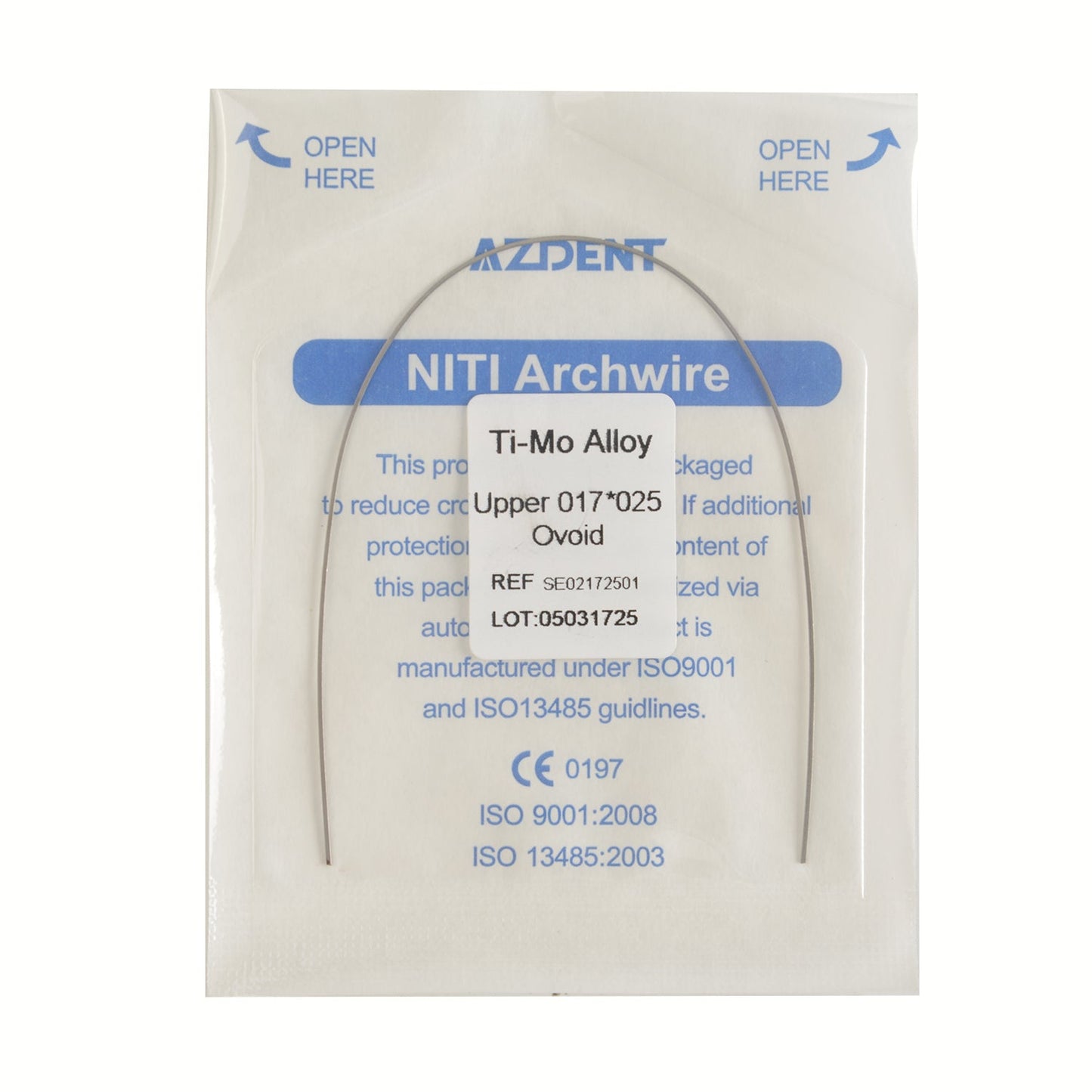 AZDENT Arch Wire TMA Beta Ti-Mo Alloy Rectangular Full Size 1 pc/Pack-azdentall.com