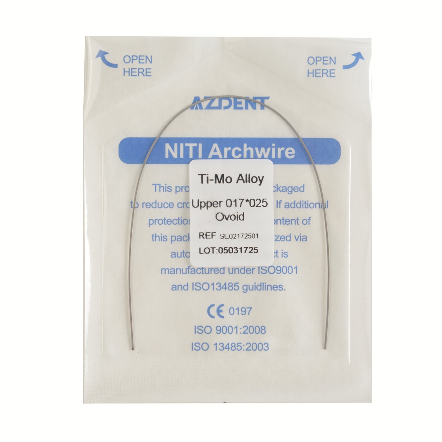 AZDENT Arch Wire TMA Beta Ti-Mo Alloy Rectangular Full Size 1 pc/Pack-azdentall.com