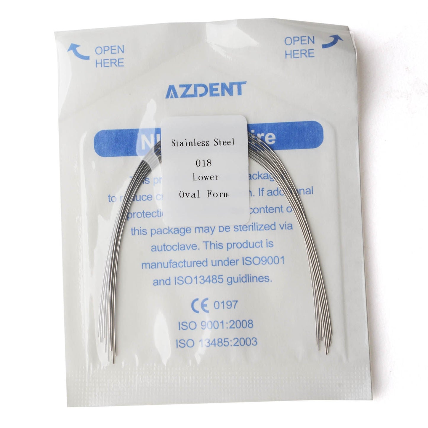 AZDENT Dental Orthodontic Archwire Stainless Steel Round Oval 18 LOWER 10 pcs/Pack-azdentall.com