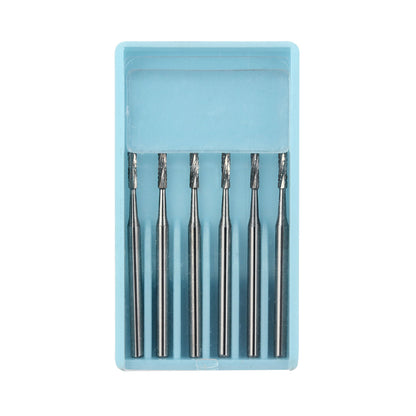 Dental Carbide Bur FG #557 Surgical Length Straight Fissure Crosscut 25mm 6pcs/Box-azdentall.com