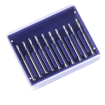 Dental Carbide Bur FG #557 Straight Fissure Crosscut 10/Box-azdentall.com