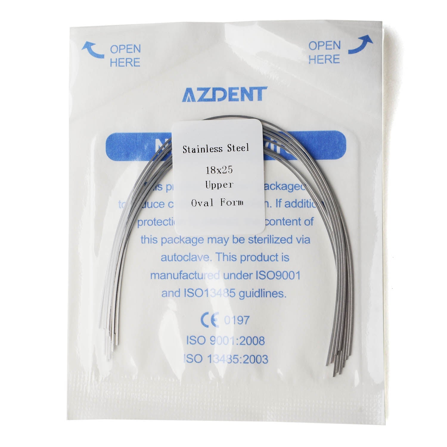 AZDENT Dental Orthodontic AZDENT Archwire Stainless Steel Rectangular Oval  10pcs/Pack-azdentall.com