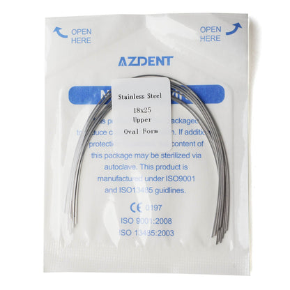 AZDENT Dental Orthodontic AZDENT Archwire Stainless Steel Rectangular Oval  10pcs/Pack-azdentall.com