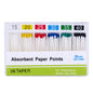 Absorbent Paper Points #15-40 Taper Size 0.06 Color Coded 7 Models 100/Box-azdentall.com