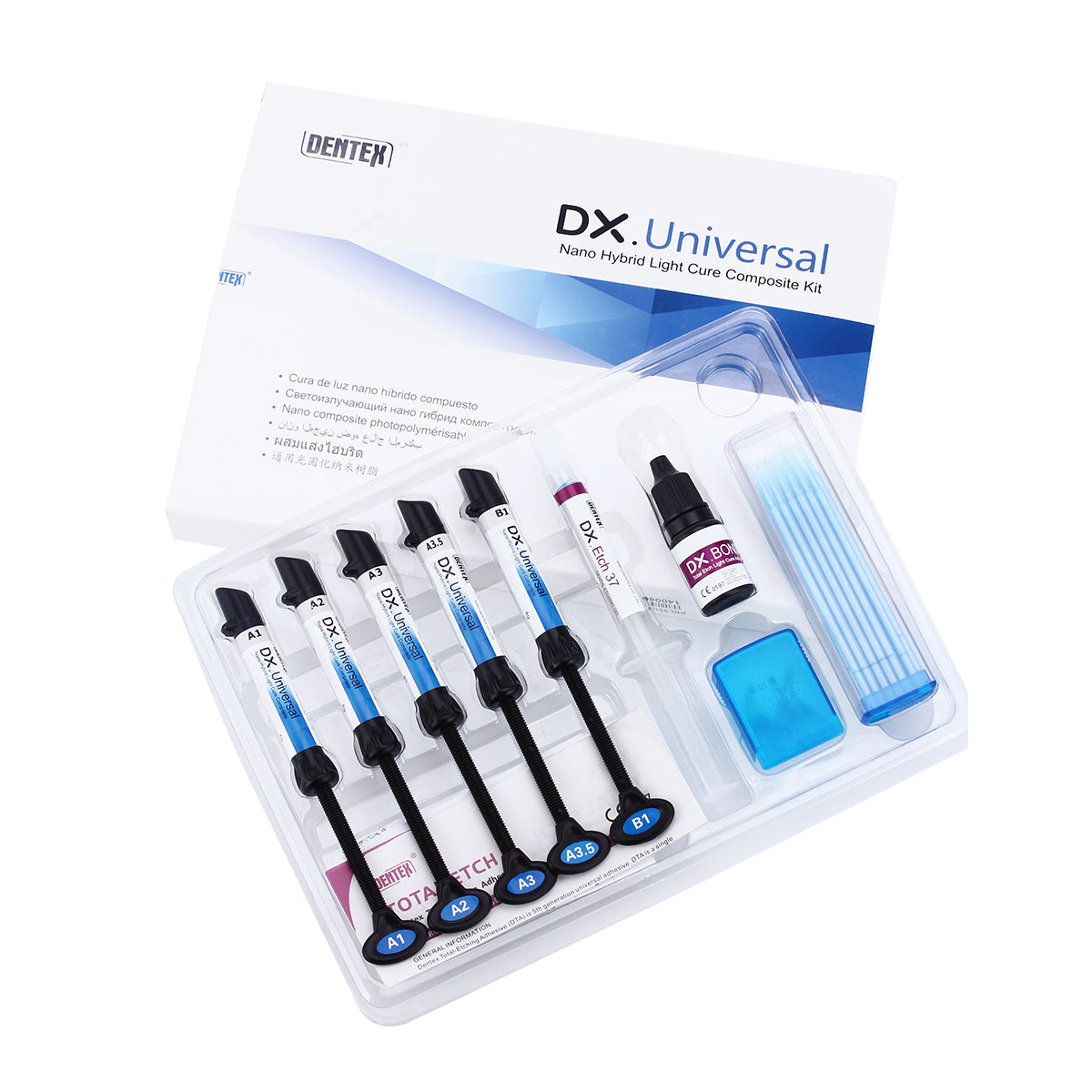 Light Cure Hybrid Dental Resin Composite 5 Syringe Kit A1 A2 A3 A3.5 B1 - azdentall.com