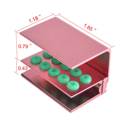 Dental Burs Holder Block 10 Holes with Silicon Cover FG RA Autoclavable-azdentall.com