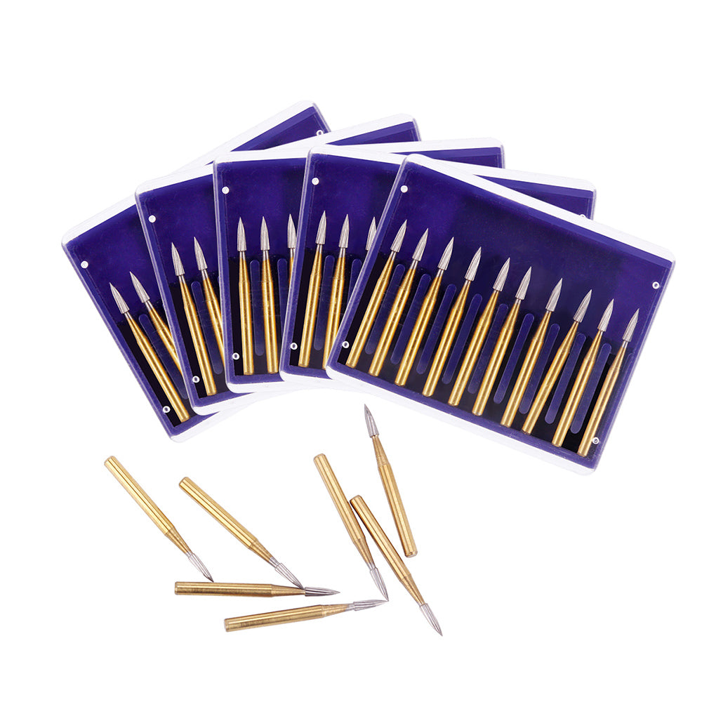 5 Boxes Dental Tungsten Carbide Burs FG 7902 Trimming & Finishing 10pcs/Box - azdentall.com