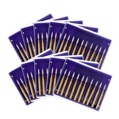 10 Boxes Dental Tungsten Carbide Burs FG 7902 Trimming & Finishing 10pcs/Box - azdentall.com