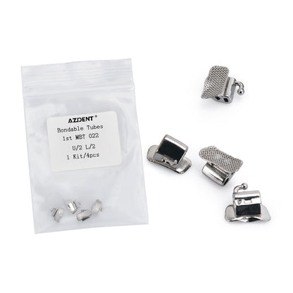 AZDENT Dental Orthodontic Bondable Tube 1st Molar Non-Convertible MBT 0.022 U2L2 4pcs/Bag - azdentall.com