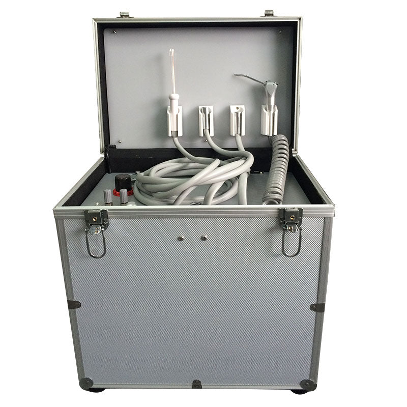 Portable Dental Turbine Machine Dental Delivery Unit Suction System 2/4 Holes