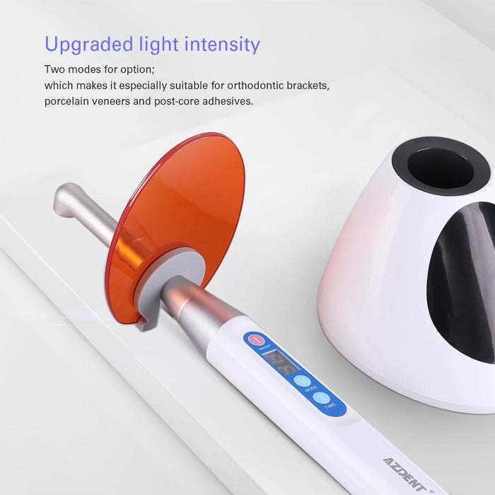 AZDENT iLED Curing Light Cordless 1S Cure 3 Mode 1800mW/cm² 5W Power High Cost-effective - azdentall.com