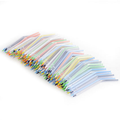 Dental Disposable Spray Nozzles Tips For 3-Way Air Water Syringe Mix Color 200pcs/Bag